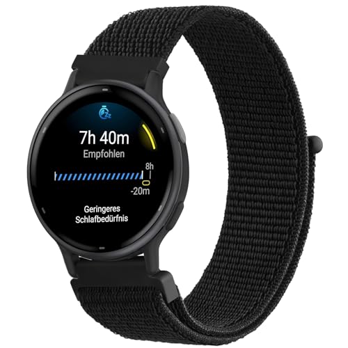 Mugust 20mm Armband für Garmin Vivoactive 3, Einstellbares Nylon Ersatz Armband für Garmin Vivoactive 3 Music/Vivomove HR/Forerunner 245/Forerunner 245 Music/Forerunner 645/Forerunner 645 Music von Mugust