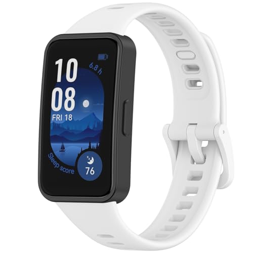 Mugust für Huawei Band 9 Armband für Damen Herren, Verstellbarer klassischer Sport Ersatzarmband Kompatibel mit Huawei Band 9 (Weiß) von Mugust