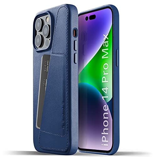 Mujjo Leather Wallet Case iPhone 14 Pro Max blue von Mujjo