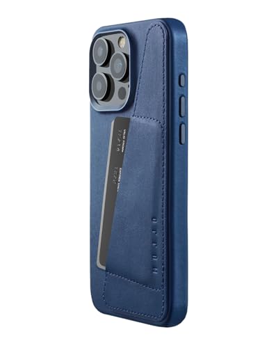 Mujjo Lederhülle Wallet iPhone 15 Pro Max blau Mujjo Lederhülle Wallet iPhone 15 Pro Max blau von Mujjo