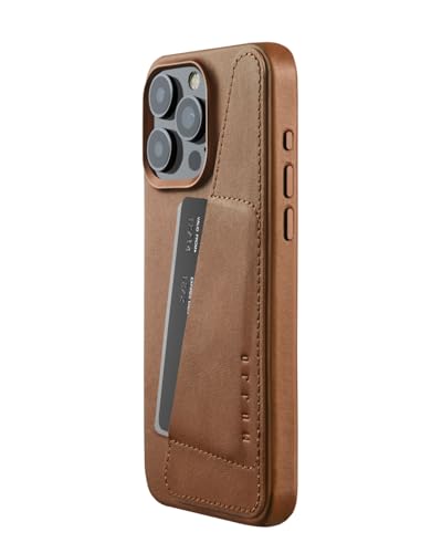 Mujjo Lederhülle Wallet iPhone 15 Pro Max braun von Mujjo