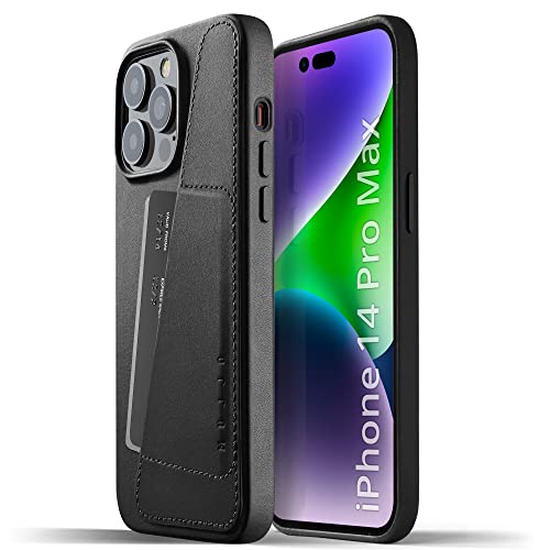 Mujjo Lederhülle für iPhone 14 Pro Max | Schutzhülle mit Kartenhalter, Lederhülle für iPhone 14 Pro Max, Handyhülle für iPhone 14 Pro Max, Brieftasche für iPhone 14 Pro Max von Mujjo