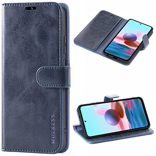 Mulbess Handy-Hülle für Xiaomi Redmi Note 10 4G / Redmi Note 10S Schutzhülle, Magnet Handyhülle Leder, Flip Wallet Cover, Kartensteckplatz, Vintage Dunkel Blau Mulbess Handy-Hülle für Xiaomi Redmi Note 10 4G / Redmi Note 10S Schutzhülle, Magnet Handyhülle Leder, Flip Wallet Cover, Kartensteckplatz, Vintage Dunkel Blau von Mulbess