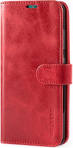 Mulbess Handyhülle für Huawei Honor 20 Pro Hülle Leder, Honor 20 Pro Handy Hüllen, Vintage Flip Handytasche Schutzhülle für Huawei Honor 20 Pro / Honor20 Pro Case, Wein Rot von Mulbess