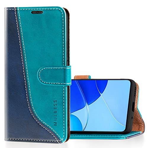 Mulbess Handyhülle für Huawei Nova 9 SE Hülle Leder, Magnet Klapphülle, Lederhülle mit Kartenfach, Flip Case Etui Handytasche Schutzhülle, Stilvoll Mint Blau von Mulbess