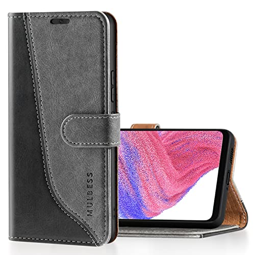 Mulbess für Samsung Galaxy A53 5G Hülle, Handyülle Leder mit Kartenfach, Klapphülle mit Magnetverschluss, Flip Case Etui Handytasche Schutzhülle, Stilvoll Grau Mulbess für Samsung Galaxy A53 5G Hülle, Handyülle Leder mit Kartenfach, Klapphülle mit Magnetverschluss, Flip Case Etui Handytasche Schutzhülle, Stilvoll Grau von Mulbess