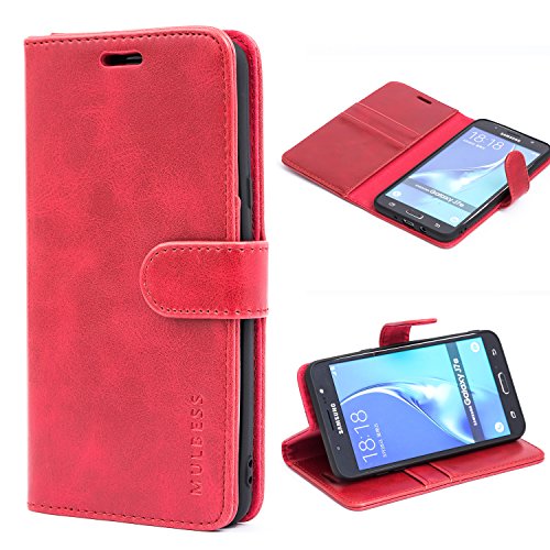 Mulbess Ledertasche für Samsung Galaxy J7 / J7 Duos 2016 Hülle Klappbar, Handy-Hülle mit Magnetverschluss Schutz Case, Kartenhalterung, Vintage Wein Rot Mulbess Ledertasche für Samsung Galaxy J7 / J7 Duos 2016 Hülle Klappbar, Handy-Hülle mit Magnetverschluss Schutz Case, Kartenhalterung, Vintage Wein Rot von Mulbess