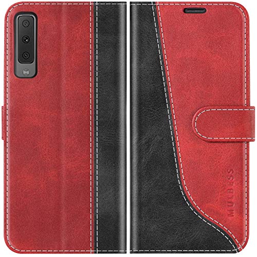 Mulbess für Samsung Galaxy A7 2018 Hülle, Handyülle Leder mit Kartenfach, Klapphülle mit Magnetverschluss, Flip Case Etui Handytasche Schutzhülle, Stilvoll Wein Rot Mulbess für Samsung Galaxy A7 2018 Hülle, Handyülle Leder mit Kartenfach, Klapphülle mit Magnetverschluss, Flip Case Etui Handytasche Schutzhülle, Stilvoll Wein Rot von Mulbess