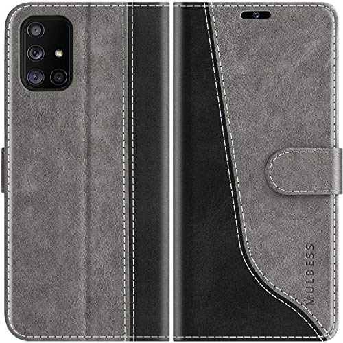 Mulbess für Samsung Galaxy A71 Hülle, Handyülle Leder mit Kartenfach, Klapphülle mit Magnetverschluss, Flip Case Etui Handytasche Schutzhülle, Stilvoll Grau Mulbess für Samsung Galaxy A71 Hülle, Handyülle Leder mit Kartenfach, Klapphülle mit Magnetverschluss, Flip Case Etui Handytasche Schutzhülle, Stilvoll Grau von Mulbess