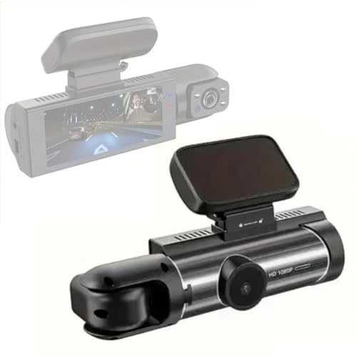 Mulcort 1080P DVR-Dashcam, Doppelkamera für vorne und innen, Fahrrekorder mit 3,16-Zoll-IPS-Bildschirm, 170°-Weitwinkelunterstützung, klare Nachtsicht, Kollisionsverriegelung und Loop-Aufnahme von Mulcort