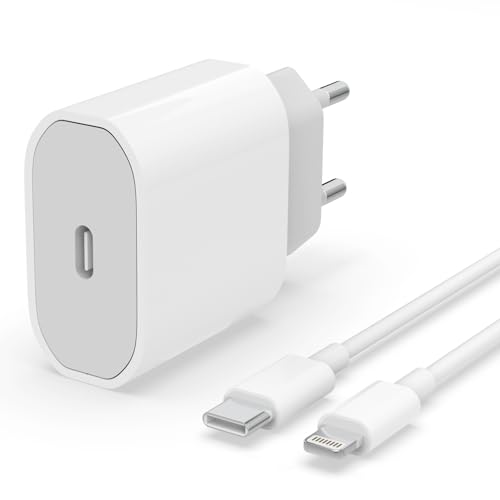 20W USB C Ladegerät mit USB C auf Lightning Kabel 1m MFi Zertifiziert für iPhone 14/14 Pro/14 Pro Max/14 Plus/13/12/11/SE/8/iPad, USBC Netzteil Stecker Adapter Schnellladegerät Ladestecker Netzstecker 20W USB C Ladegerät mit USB C auf Lightning Kabel 1m MFi Zertifiziert für iPhone 14/14 Pro/14 Pro Max/14 Plus/13/12/11/SE/8/iPad, USBC Netzteil Stecker Adapter Schnellladegerät Ladestecker Netzstecker von Muljexno