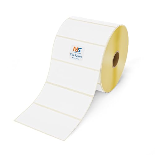 Multi-Shopping Thermo Top Etiketten 70 x 32 mm - 2.100 Stück je Rolle - Kern: 25 mm -permanent haftend von Multi-Shopping