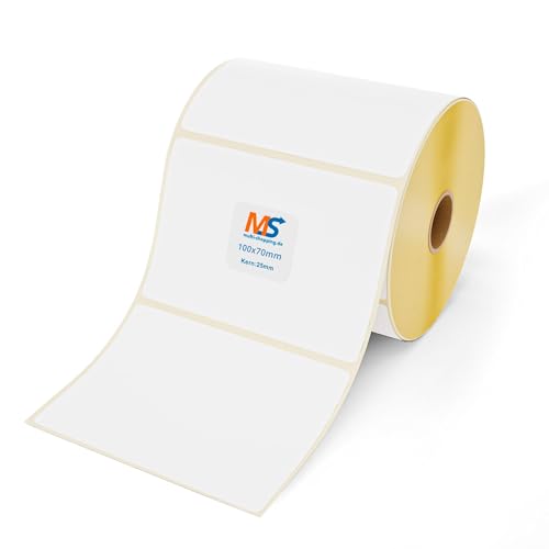 Warenpostetiketten Thermoetiketten Top 100 x 70 mm - 1000 Stück je Rolle - Kern: 25 mm -permanent haftend, Thermodirekt Selbstklebend Multi-Shopping (1) von Multi-Shopping
