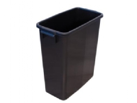 Abfallbehälter 60 ltr. 56x28x60 cm schwarzer Kunststoff - Nicht lebensmittelecht von Multi
