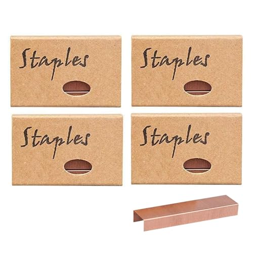 MultiBey Heftklammern, rotgoldfarben, 26/6, Standard-Tacker-Nachfüllpackung, 12 mm, #12 Breite, Heftklammern für Hefter, Nachfüllpackungen, Bürobedarf, 4 Boxen pro Packung MultiBey Heftklammern, rotgoldfarben, 26/6, Standard-Tacker-Nachfüllpackung, 12 mm, #12 Breite, Heftklammern für Hefter, Nachfüllpackungen, Bürobedarf, 4 Boxen pro Packung von MultiBey