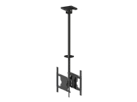 Multibrackets M Public Ceilingmount Medium Back to Back - Montagesatz (Deckenplatte, schwenkbare Deckenhalterung, VESA-Adapter) - für 2 LCD-Bildschirme - Stahl - schwarz - Bildschirmgröße: 32-55 - Deckenmontage möglich von Multibrackets