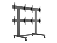 Multibrackets M Public Video Wall Stand 4-Screens - Ständer für 4 LCD-Bildschirme - Aluminium - schwarz - Bildschirmgröße: 40-55 - Montagefläche: 800 x 400 mm - Bodenständer von Multibrackets