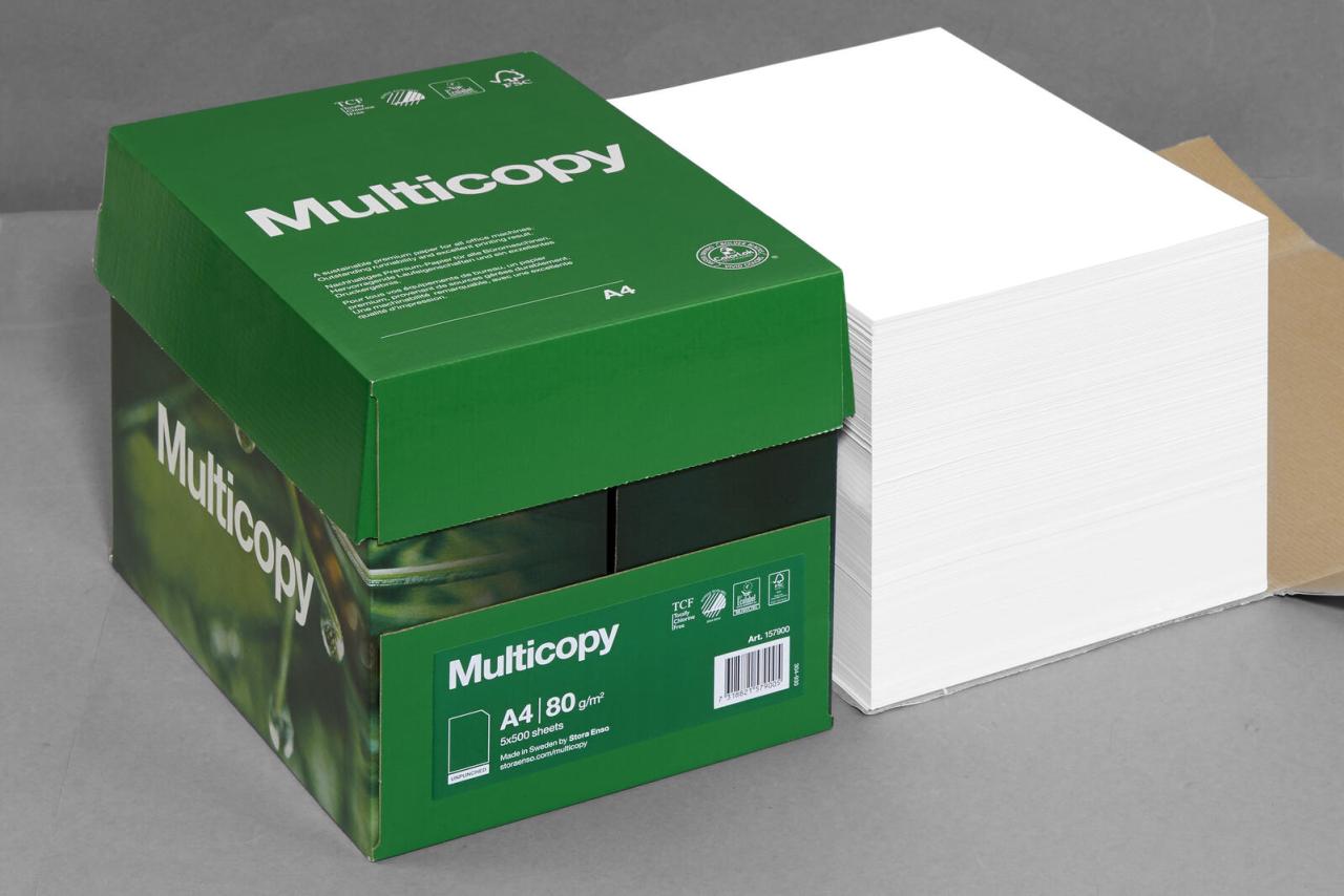 Multicopy Kopierpapier Multi Copy Papier Maxi-Box A4 DIN A4 80 g/m² von Multicopy