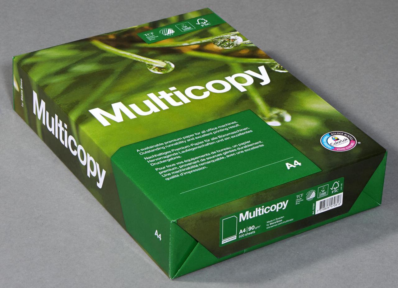 Multicopy Kopierpapier Multi Copy Papier Original 90g DIN A4 90 g/m² von Multicopy