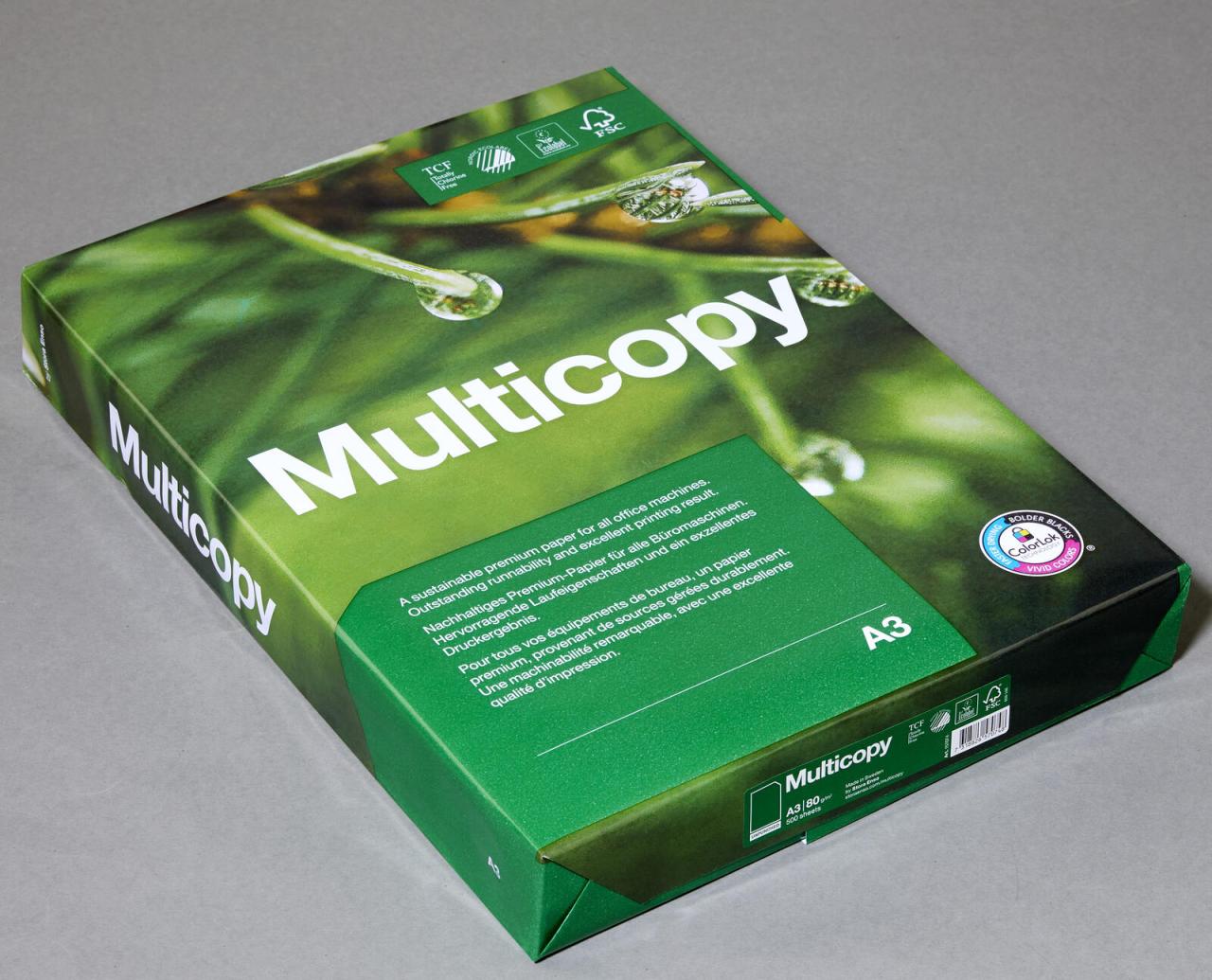 Multicopy Kopierpapier Multi Copy Papier Original A3 DIN A3 80 g/m² von Multicopy