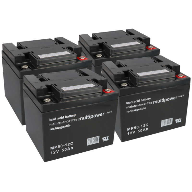 4 x 12V 50Ah Blei AGM Multipower 4 x 12V 50Ah Blei AGM Multipower von Multipower