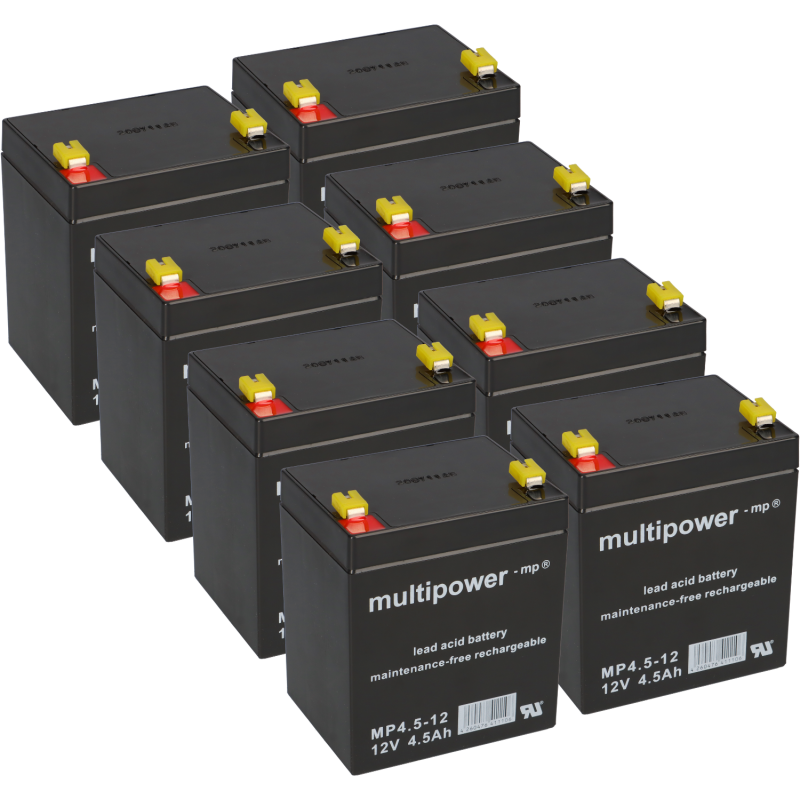 BLEI AKKUS AKKUSATZ kompatibel für APC RBC43 UPS USV RBC 43 8 x 12v 4,5Ah AGM MP BLEI AKKUS AKKUSATZ kompatibel für APC RBC43 UPS USV RBC 43 8 x 12v 4,5Ah AGM MP von Multipower