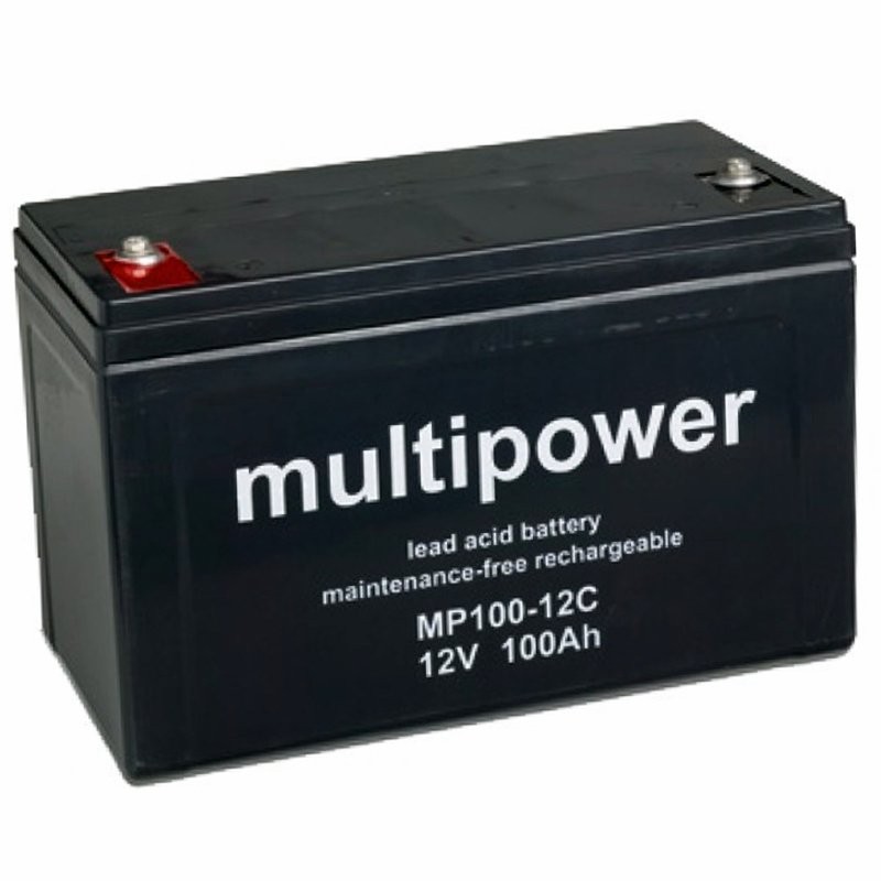 MP100-12C Multipower Bleiakku 12 Volt, 100Ah 338x170x212mm MP100-12C Multipower Bleiakku 12 Volt, 100Ah 338x170x212mm von Multipower
