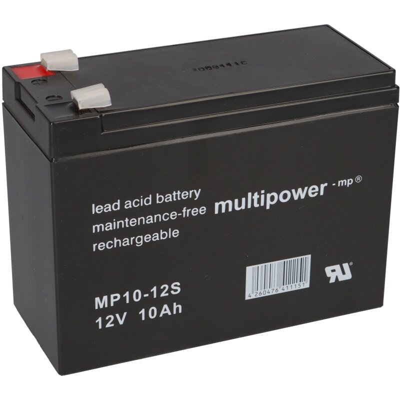 Multipower Blei-Akku MP10-12S Pb 12V / 10Ah Faston 4,8 Multipower Blei-Akku MP10-12S Pb 12V / 10Ah Faston 4,8 von Multipower