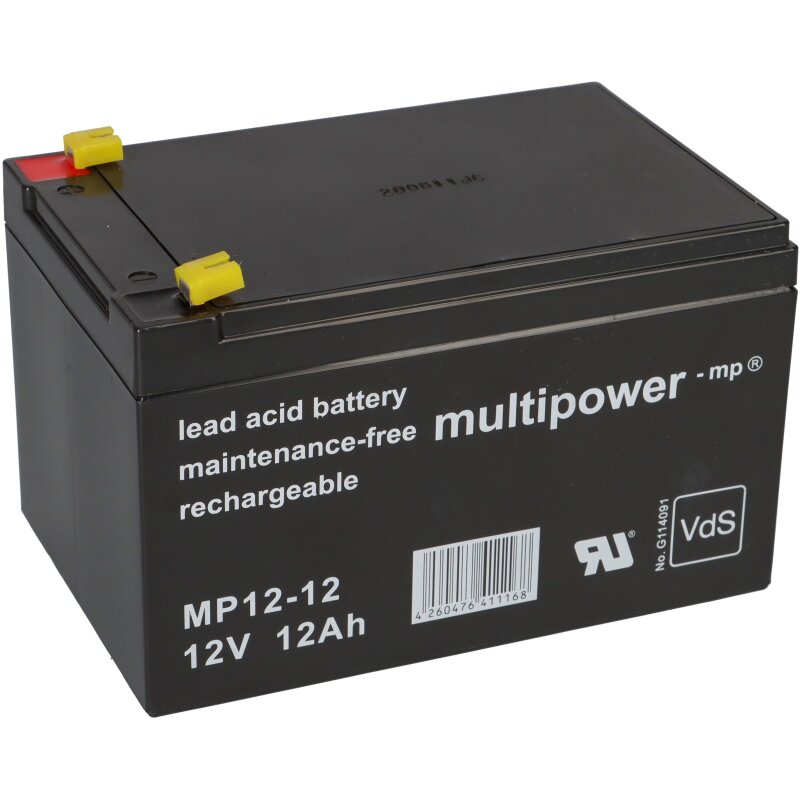 Multipower Blei-Akku MP12-12 Pb 12V 12Ah VdS G114091, Faston 4,8 Multipower Blei-Akku MP12-12 Pb 12V 12Ah VdS G114091, Faston 4,8 von Multipower