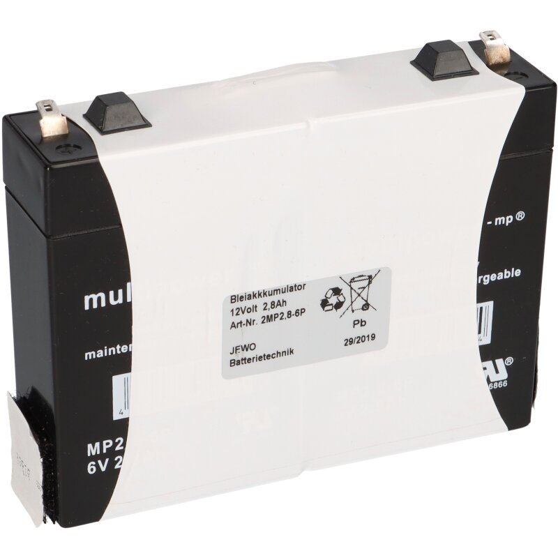 Multipower Blei-Akku MP2,8-12 2MP2,8-6P Pb 12V / 2,8Ah Faston 4,8 Multipower Blei-Akku MP2,8-12 2MP2,8-6P Pb 12V / 2,8Ah Faston 4,8 von Multipower