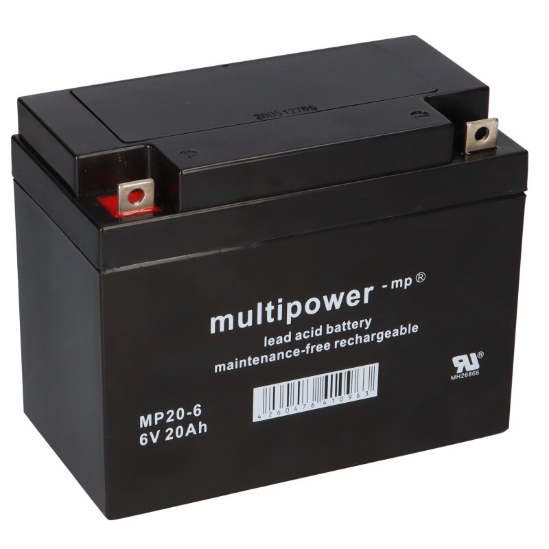 Multipower Blei-Akku MP20-6 Pb 6V 20Ah M5 von Multipower