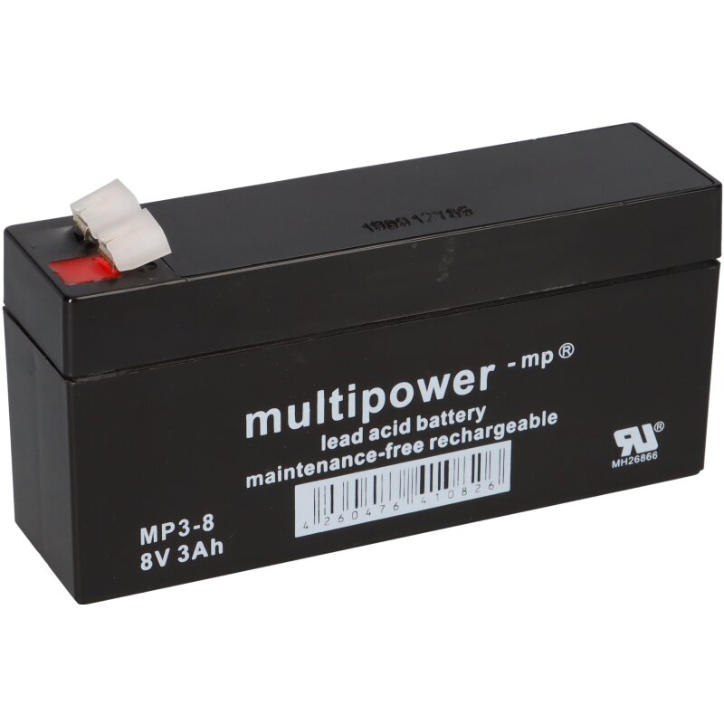 Multipower Blei-Akku MP3-8 Pb 8V / 3Ah Multipower Blei-Akku MP3-8 Pb 8V / 3Ah von Multipower
