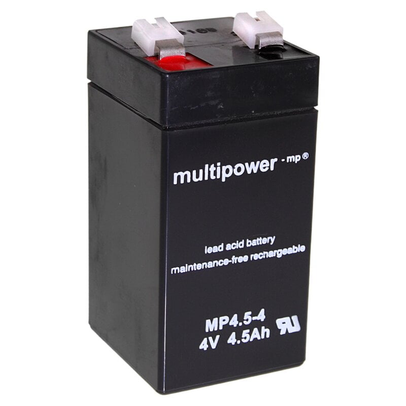 Multipower Blei-Akku MP4,5-4 Pb 4V 4,5Ah Faston 4,8mm Multipower Blei-Akku MP4,5-4 Pb 4V 4,5Ah Faston 4,8mm von Multipower