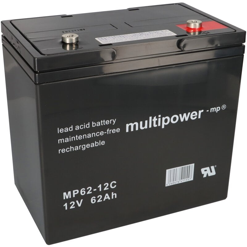 Multipower Blei-Akku MP62-12C Pb 12V / 62Ah Zyklenfest von Multipower