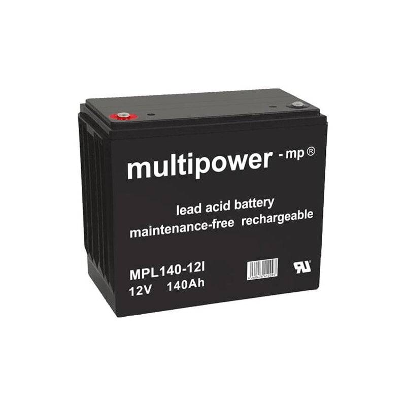 Multipower Blei-Akku MPL140-12I, AGM, Longlife, M6 Innengewinde von Multipower