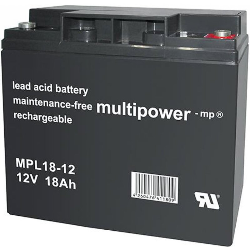 Multipower Blei-Akku MPL18-12 12V 18Ah Pb von Multipower