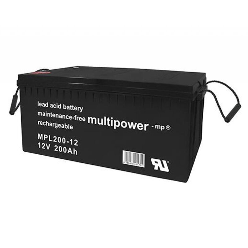 Multipower Blei-Akku MPL200-12 Pb Batterie 12V / 200Ah Multipower Blei-Akku MPL200-12 Pb Batterie 12V / 200Ah von Multipower