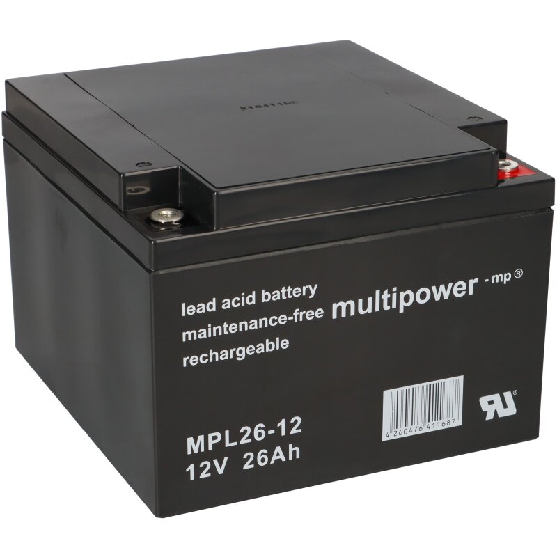 Multipower Blei-Akku MPL26-12 12V 26Ah Pb Multipower Blei-Akku MPL26-12 12V 26Ah Pb von Multipower