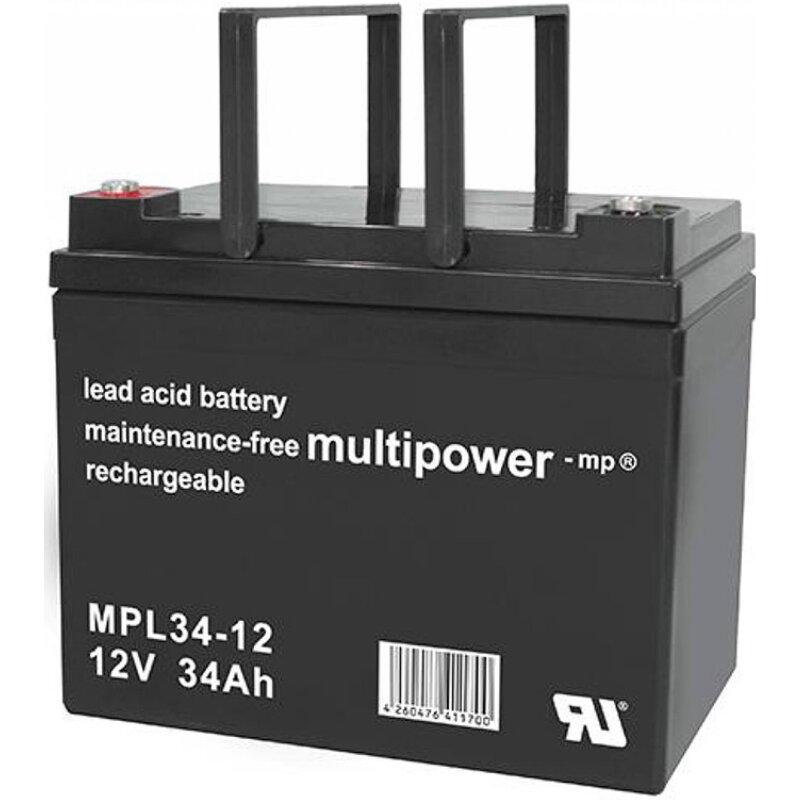 Multipower Blei-Akku MPL34-12 12V 34Ah Pb von Multipower