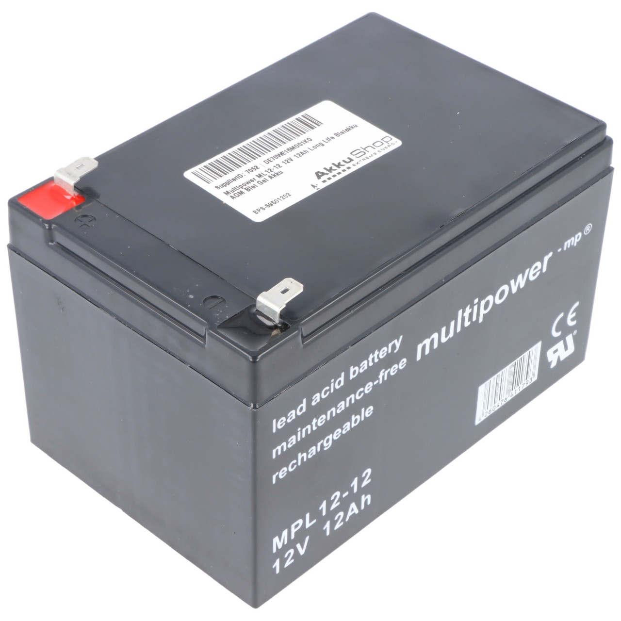 Multipower ML12-12 12V 12Ah Long Life Bleiakku AGM Blei Gel Akku Multipower ML12-12 12V 12Ah Long Life Bleiakku AGM Blei Gel Akku von Multipower