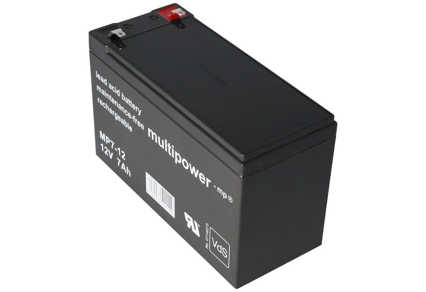 Multipower MultiPower MP7-12 Blei Akku mit Faston 4,8 mm 12V, 7000mAh Akku 7000 mAh (12,0 V) von Multipower