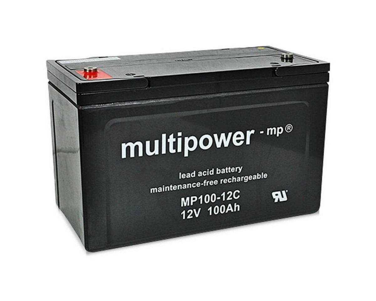Multipower Multipower MP100-12C 12V 100Ah AGM Batterie für Rollstuhl Elektromobil Batterie, (12 V V) von Multipower