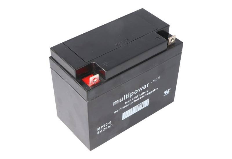 Multipower Multipower MP20-6 Akku PB Blei, 6 Volt mit 20Ah, 2000mAh Akku 20000 mAh (6,0 V) von Multipower