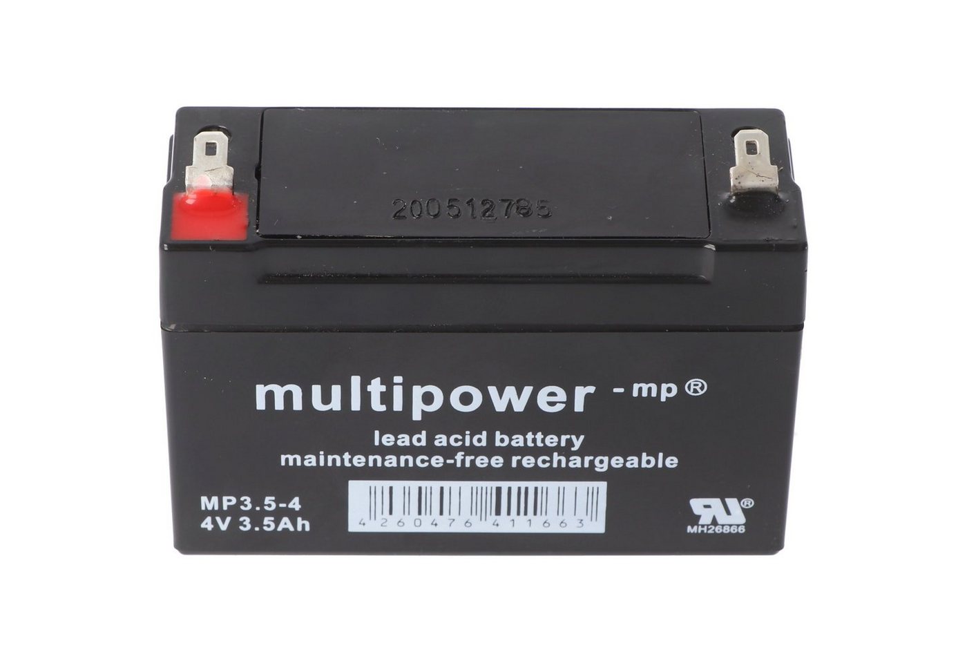 Multipower Multipower MP3.5-4 4V 3,5Ah Bleiakku AGM Blei Gel Akku 4,8mm Steckkon Akku Multipower Multipower MP3.5-4 4V 3,5Ah Bleiakku AGM Blei Gel Akku 4,8mm Steckkon Akku von Multipower