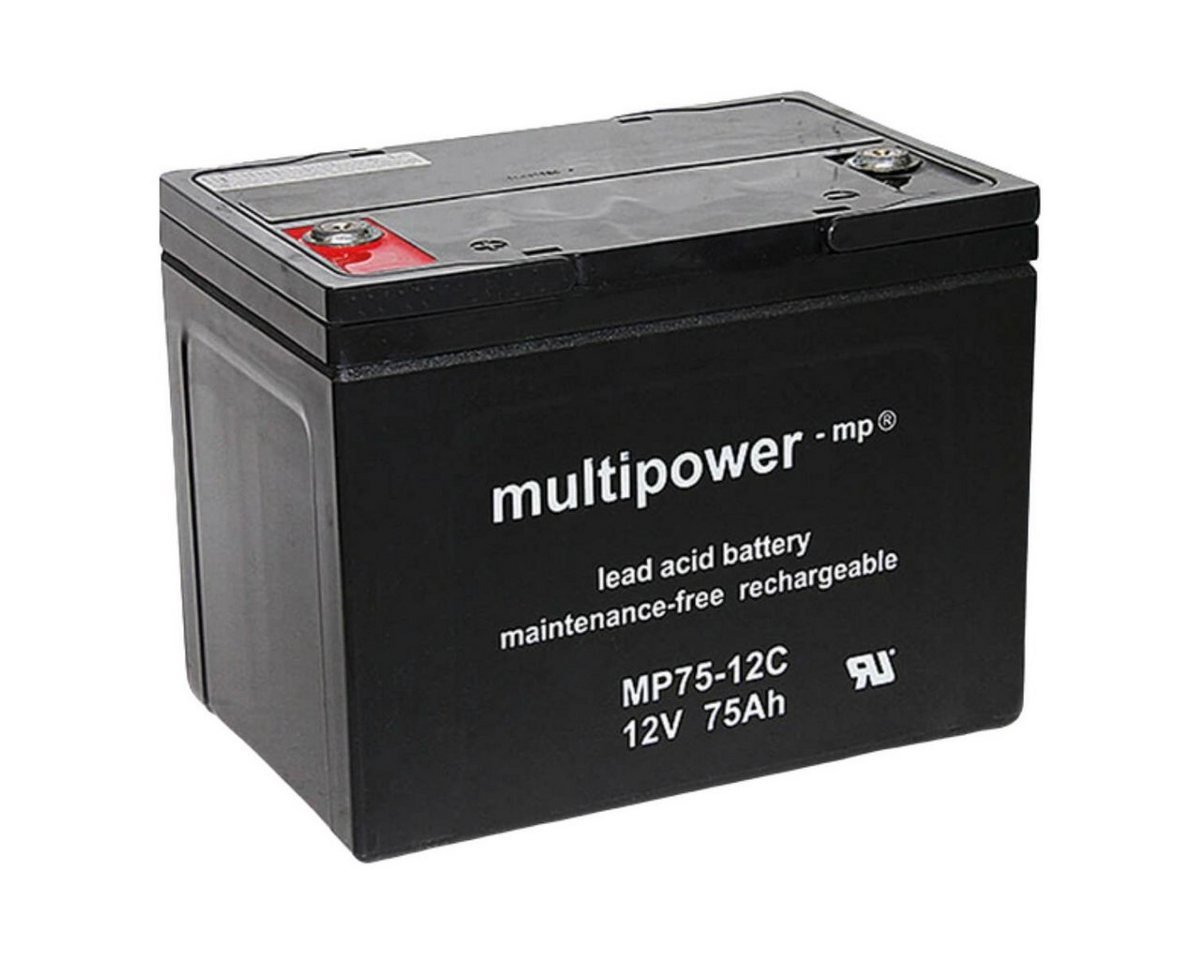 Multipower Multipower MP75-12C 12V 75Ah Rollstuhl Batterie Batterie, (12 V) von Multipower