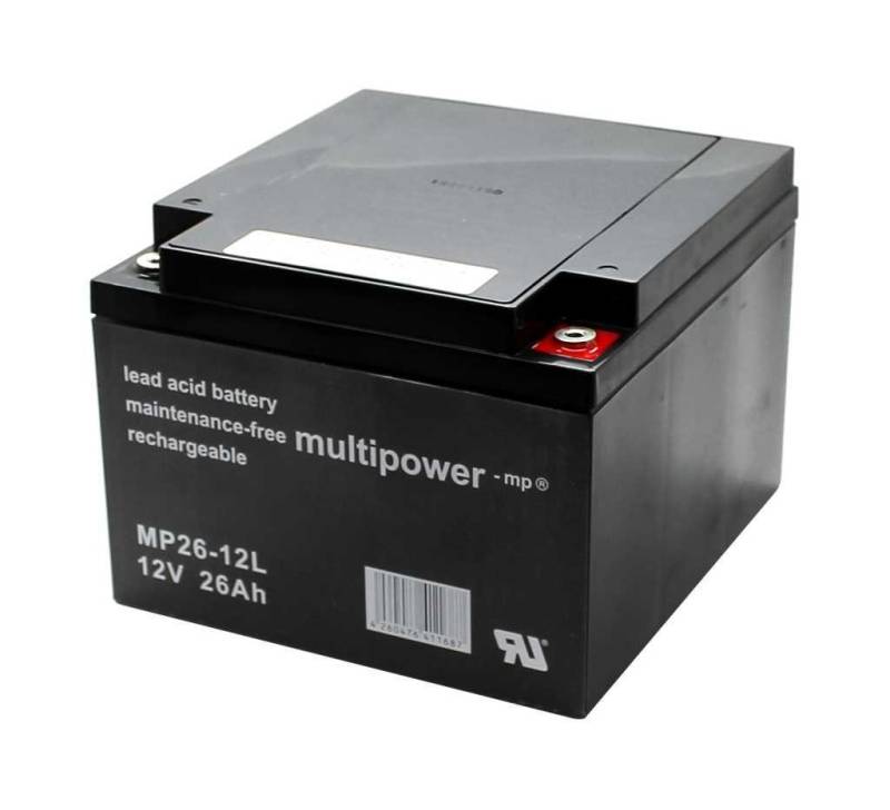 Multipower Multipower MPL26-12 12V 26Ah Long Life Bleiakku AGM Blei Gel Akku Akku von Multipower