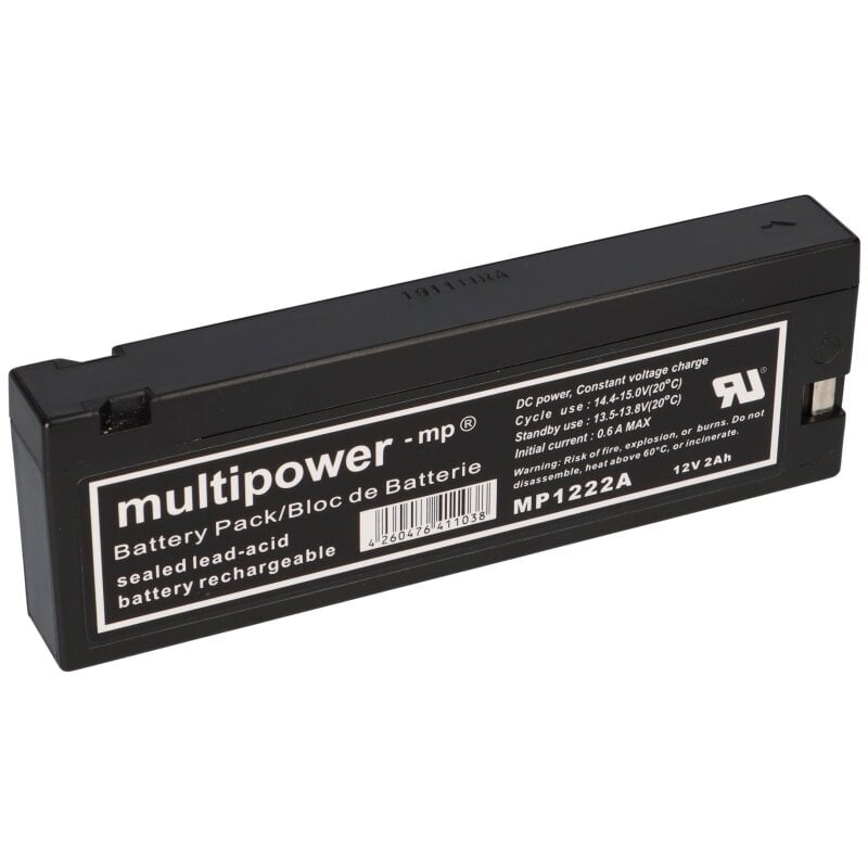 PB Akku Multipower MP1222A für Laerdal HeartStart 4000 / Absaugpumpe LSU - 12V 2Ah PB Akku Multipower MP1222A für Laerdal HeartStart 4000 / Absaugpumpe LSU - 12V 2Ah von Multipower