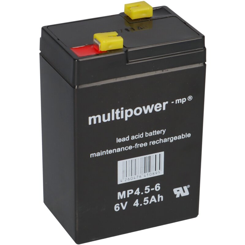 PB Akku Multipower MP4,5-6 für Nellcor Pulsoximeter - 6V 4,5Ah von Multipower