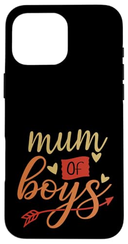 Mum Of Boys, lustige Familienlieblinge, bester Retro-Muttertag Hülle für iPhone 16 Pro Max Mum Of Boys, lustige Familienlieblinge, bester Retro-Muttertag Hülle für iPhone 16 Pro Max von Mum Life Fun