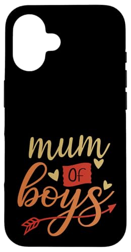 Mum Of Boys, lustige Familienlieblinge, bester Retro-Muttertag Hülle für iPhone 16 von Mum Life Fun